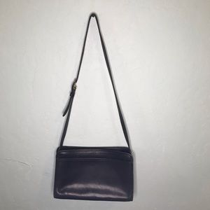 Black leather Coach Crossbody
